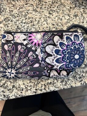 Vera Bradley Quilted Wristlet Pouch + Coin Purse Set, Never Used